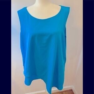 Bisou Bisou turquoise sleeveless tunic, XL